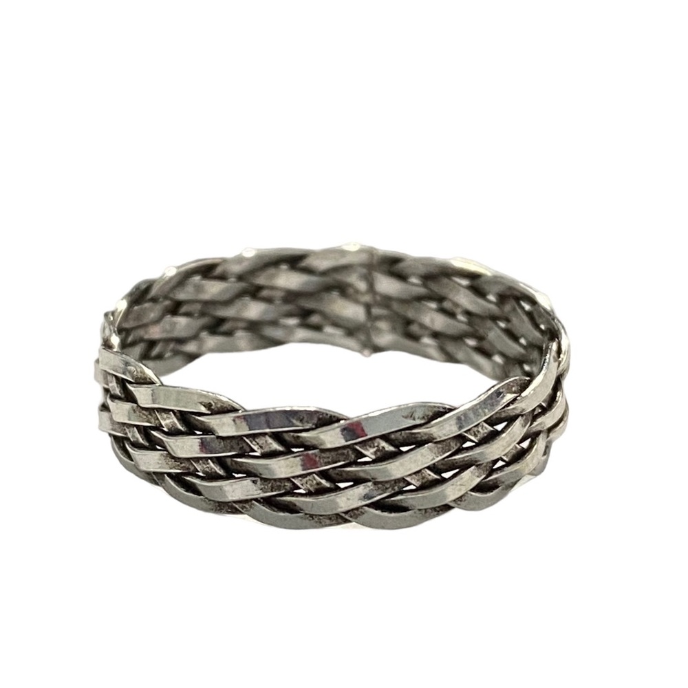 Sterling Silver Weaved Braided Ring Band Size 9.5 NWOT